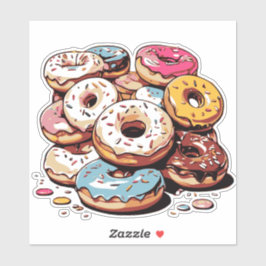 Transparenter Donuts-Sticker Aufkleber