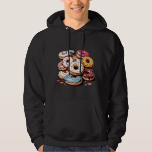 Transparenter Donuts-Sticker Hoodie