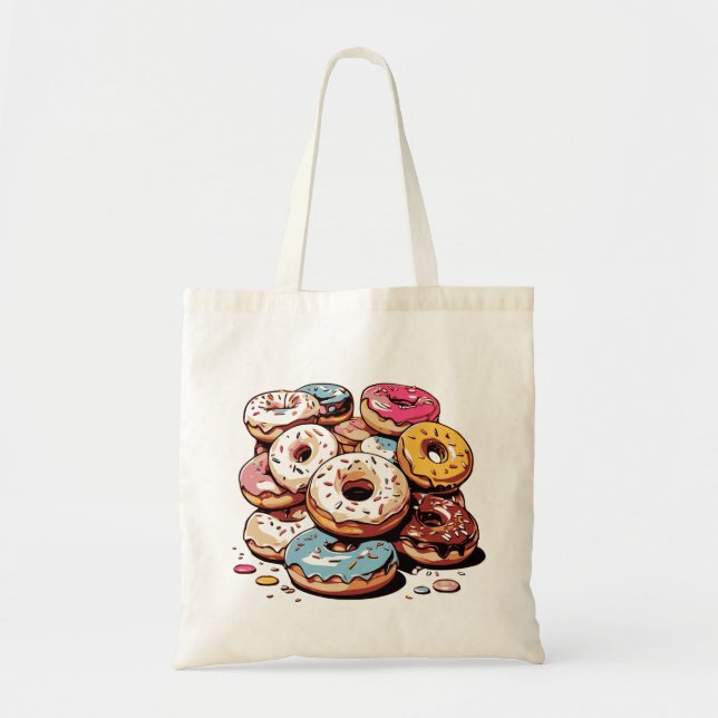 Transparenter Donuts-Sticker Tragetasche (Vorne)