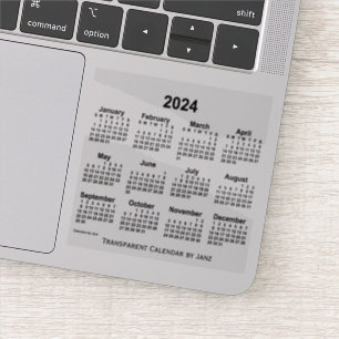 Transparenter Kalender 2024 von Janz Aufkleber