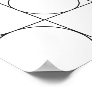 transparenter klassischer geometrischer Linienstil Poster