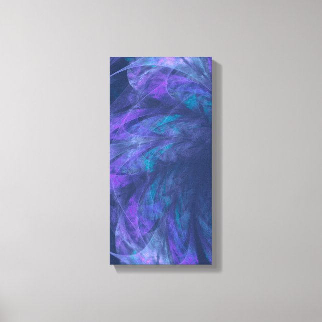 Transparentes Blue Petals Fraktal Leinwanddruck (Vorderseite)