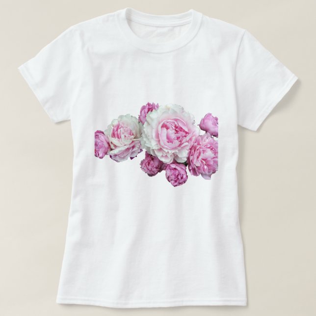 Transparentes Entwurfs-mit Blument-Shirt T-Shirt (Design vorne)