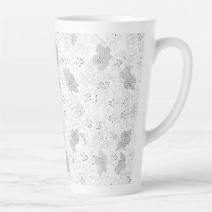 Transparentes Gitter-Overlay – Bearbeitbare PNG-Te Milchtasse