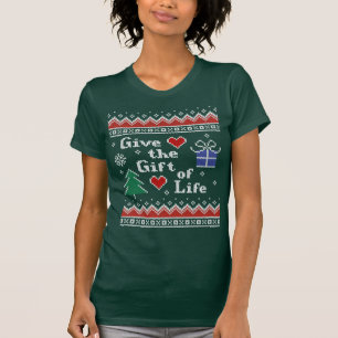Transplantat Geschenk des Lebens Weihnachten Ugly  T-Shirt