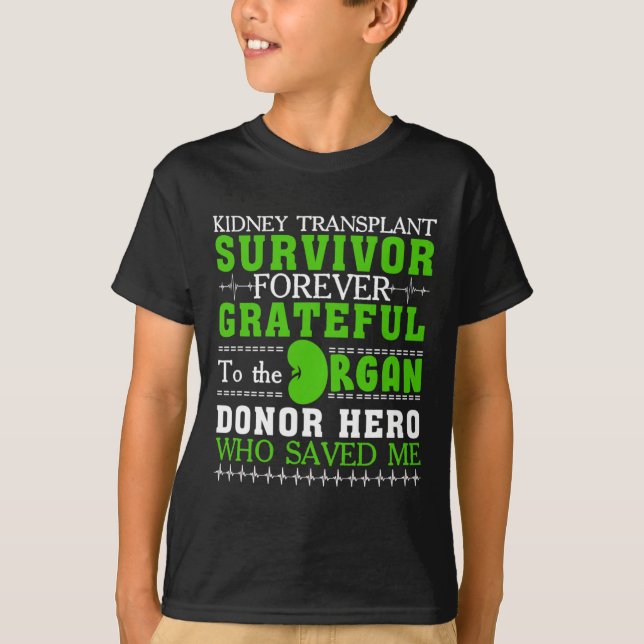 Transplantat Organ Niere Spender Empfänger 1 T-Shirt (Vorderseite)