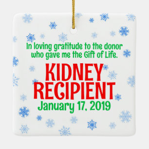 Transplantatempfängerin Weihnachtsweihnacht Keramikornament