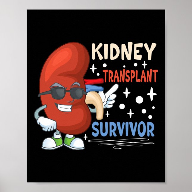 Transplantation Operation Nierenspender Nierenerkr Poster (Vorne)