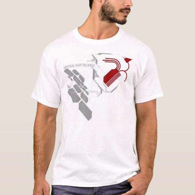 Transplantationsweiß des künstlichen Herzens T-Shirt (Vorderseite)