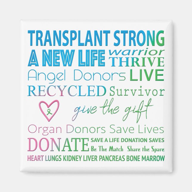 Transplantatspende Sensibilisierungsmagazin Magnet (Vorne)