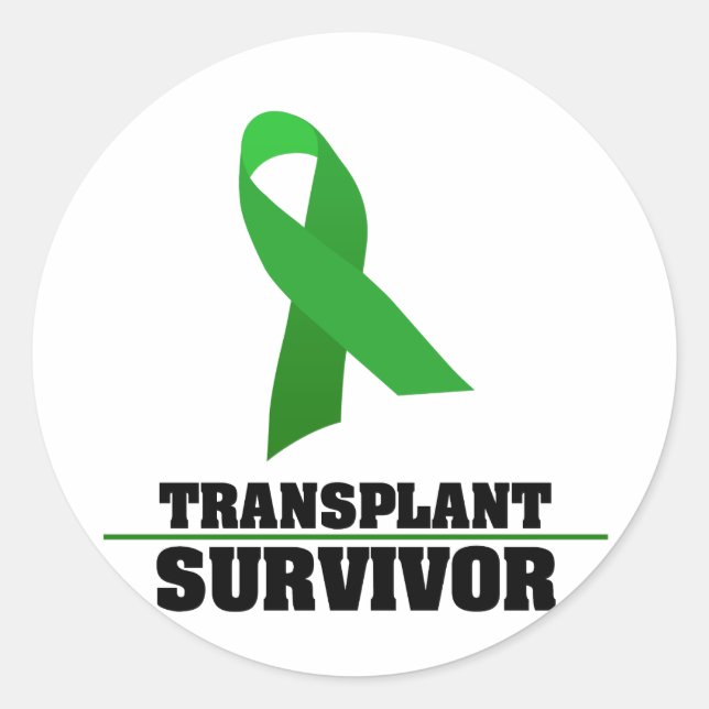 Transplantatüberlebensmittel Runder Aufkleber (Vorderseite)