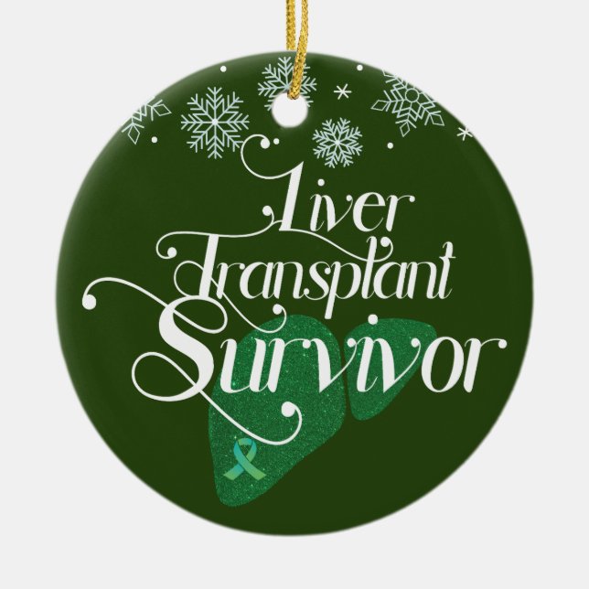 Transplantatübersiedlung Grüne Leber - Custom Holi Keramik Ornament (Vorne)