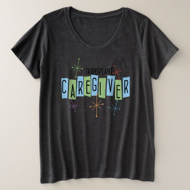 Transplantatüberträger für Frauen und Mädchen Retr Große Größe T-Shirt (Design vorne)