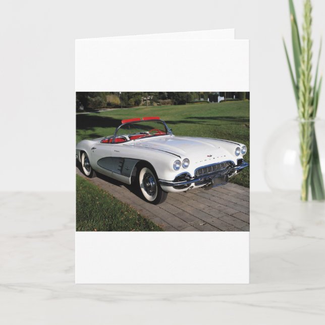 Transport 077, klassische Autos, Korvette, ein Karte (Vorderseite)