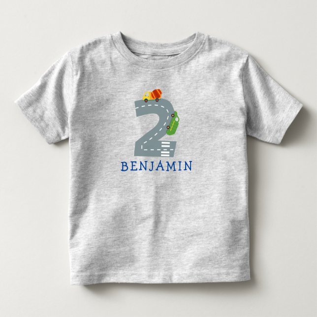 Transport 2e anniversaire de fête Baby T-shirt (Devant)