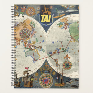 Transport Aeriens Internationaux Weltkarte Planer