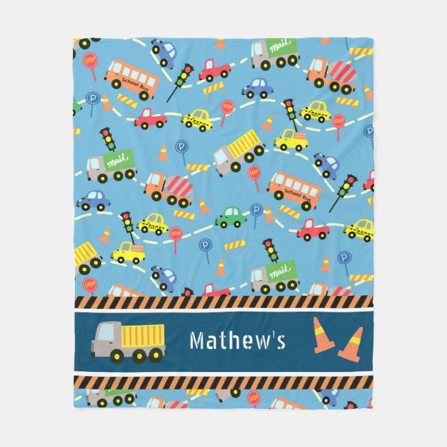 Transport Blue. Fleecedecke (Vorderseite)