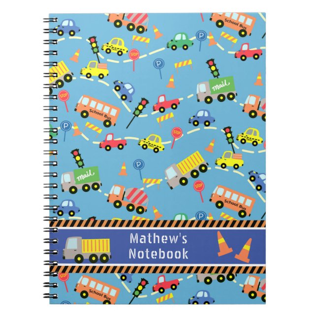 Transport Blue. Notizbuch Notizblock (Vorderseite)