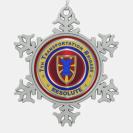 Transport Brigade Weihnachten Schneeflocken Zinn-Ornament