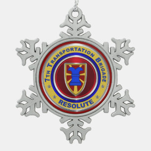 Transport Brigade Weihnachten Schneeflocken Zinn-Ornament