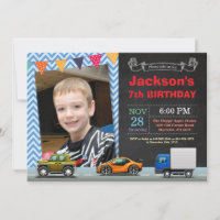 Transport Camion Anniversaire Photo Invitation
