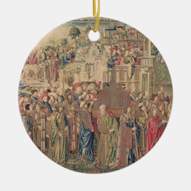 Transport der Arche des Vertrages, Tapestr Keramik Ornament (Vorne)