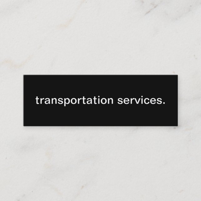 Transport-Dienstleistungsunternehmen-Karte Mini Visitenkarte (Vorderseite)