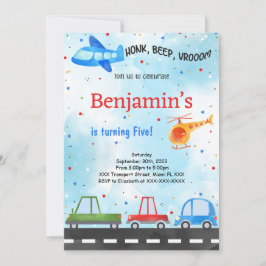 Transport Geburtstag Einladung