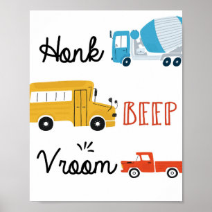 Transport Honk, Beep, Vroom Poster