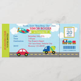 Transport Invitation Anniversaire Voiture Avion Ca