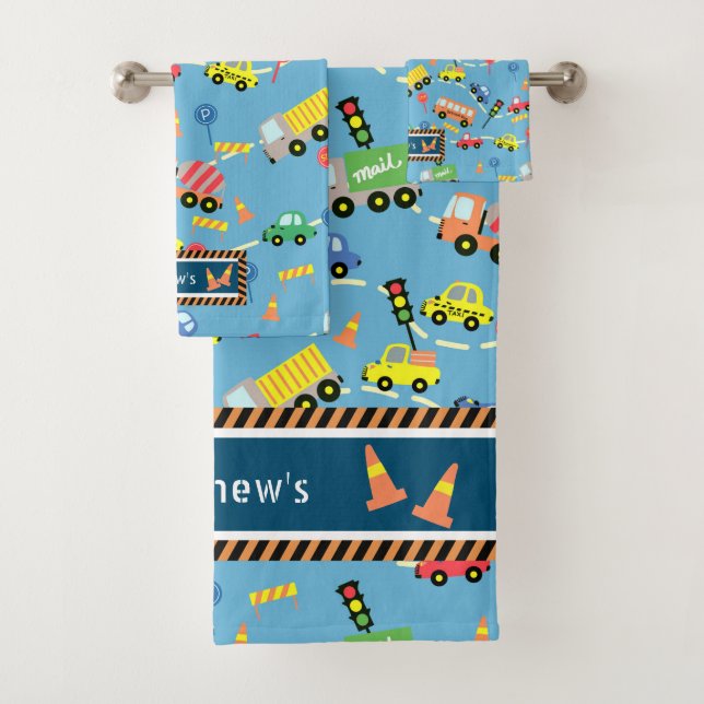 Transport Kids Blue. Linge de toilette (En situation)