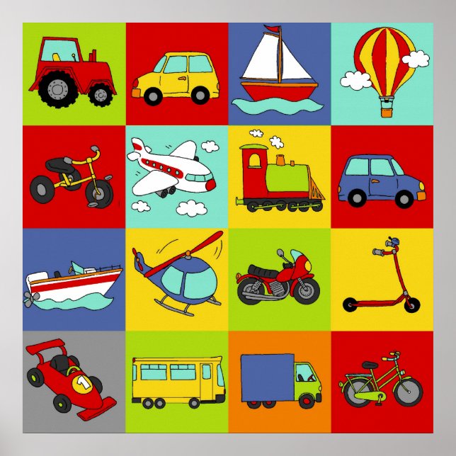 Transport Mosaik Poster (Vorne)