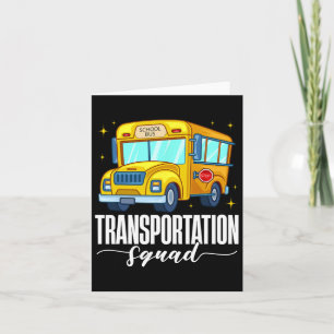 Transport Square First Day School Bus Willkommen Karte