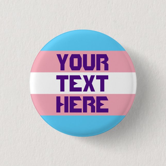 Transport-Stolzflagge mit Textknopf Button (Vorderseite)
