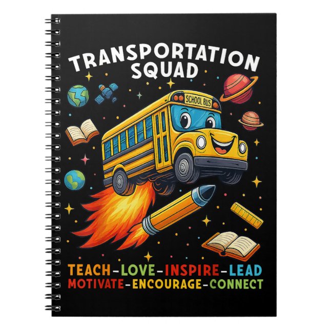 Transport-Team Lustiger Schulbusfahrer Notizblock (Vorderseite)