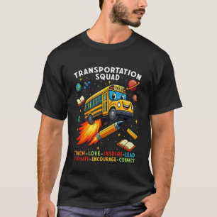 Transport-Team Lustiger Schulbusfahrer Zurück zur  T-Shirt
