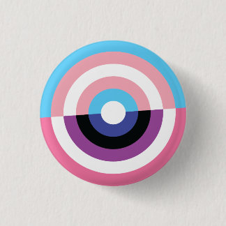 Transport und Genderfluid Stolz-Knopf Button