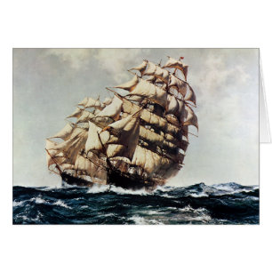 Transport vintage, Clipper Ships in Rough Seas