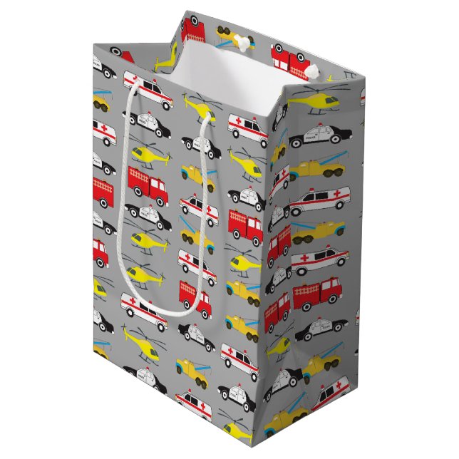 Transport von Notaren Mittlere Geschenktüte (Vorderseite Schrägansicht)