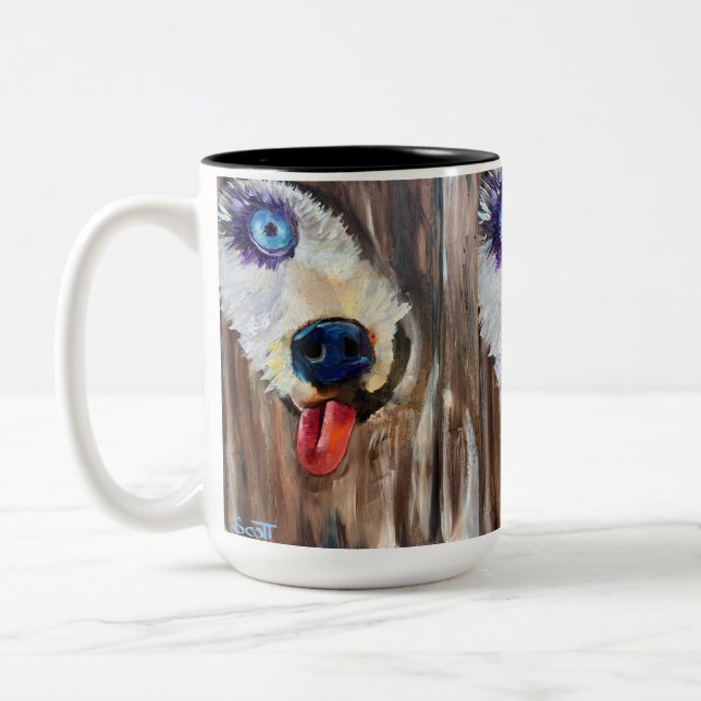 Transport von Welpen Zweifarbige Tasse (Links)