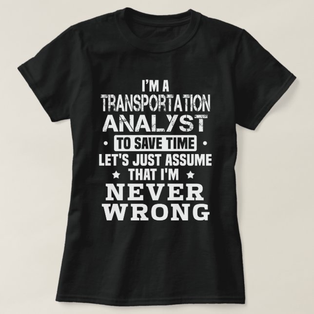 Transportanalyst T-Shirt (Design vorne)