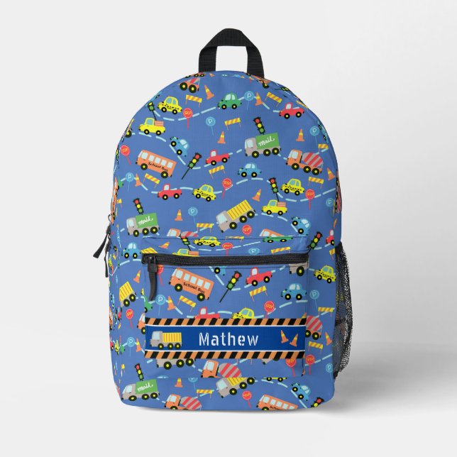 Transportboys Blue Bedruckter Rucksack (Vorderseite)