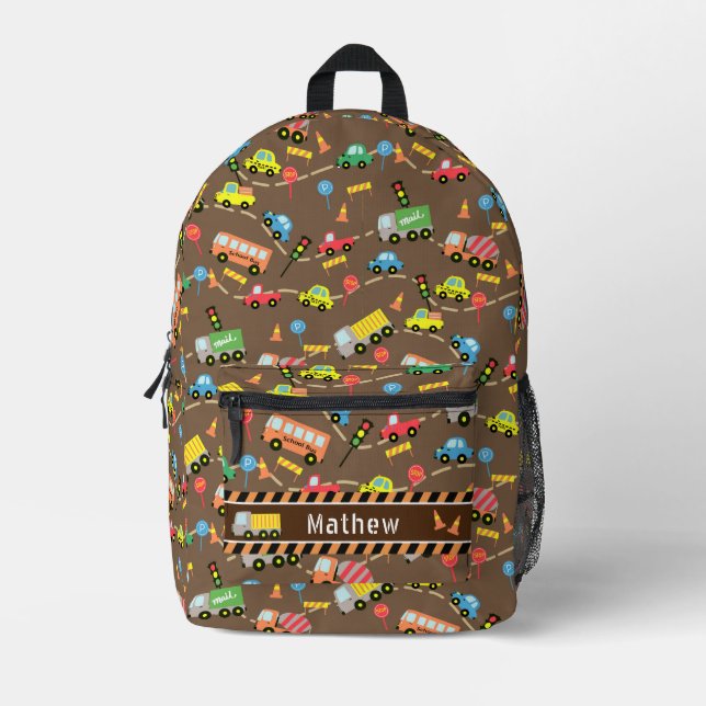 Transportboys Brown Bedruckter Rucksack (Vorderseite)