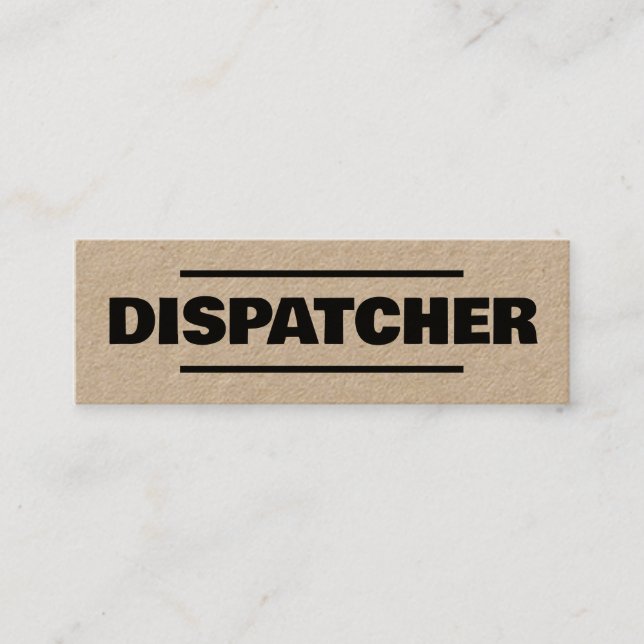 Transportbroker Dispatcher Kraft Mini Visitenkarte (Vorderseite)