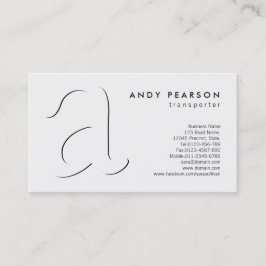 Transporter AutomotiveServices Shadow BoldMonogram Visitenkarte
