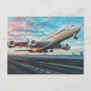 Transportflugzeug Postkarte