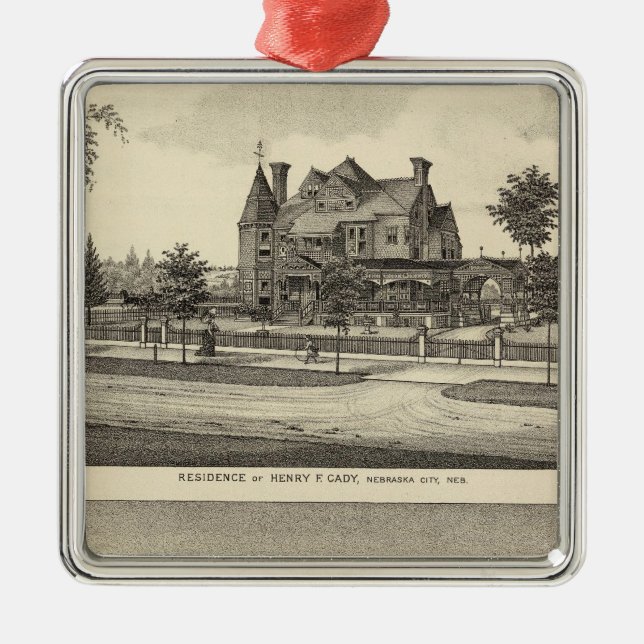 Transportgestell und Kilpatrick, Nebraska Silbernes Ornament (Vorne)
