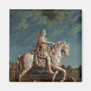 Transportieren der Reiterstatue von Louis XIV Magnet