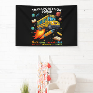 Transportkommando Lustiger Schulbusfahrer Banner