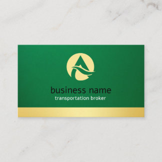 Transportmakler Visitenkarten grün & gold Visitenkarte